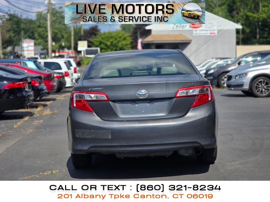 2014 Toyota Camry 4dr Sdn I4 Auto LE (Natl) *Ltd Avail*, available for sale in Canton, Connecticut | Live Motors Sales and Service INC. Canton, Connecticut 2014 Toyota Camry 4dr Sdn I4 Auto LE (Natl) *Ltd Avail*, available for sale in Canton, Connecticut | Live Motors Sales and Service INC. Canton, Connecticut