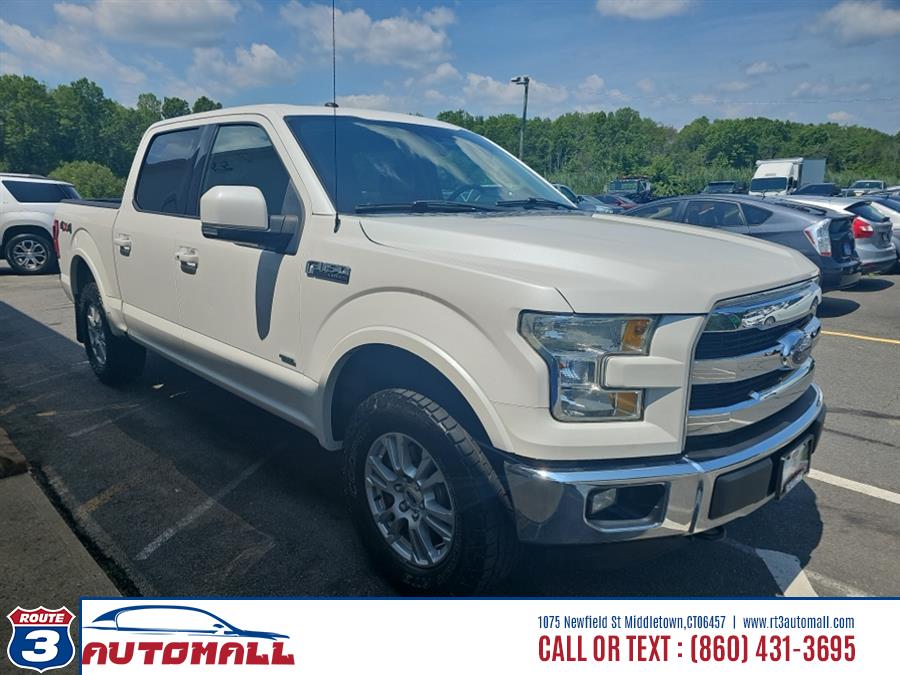 2016 Ford F-150 4WD SuperCrew 145" Lariat, available for sale in Middletown, Connecticut | RT 3 AUTO MALL LLC. Middletown, Connecticut 2016 Ford F-150 4WD SuperCrew 145" Lariat, available for sale in Middletown, Connecticut | RT 3 AUTO MALL LLC. Middletown, Connecticut