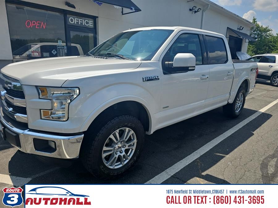 2016 Ford F-150 4WD SuperCrew 145" Lariat, available for sale in Middletown, Connecticut | RT 3 AUTO MALL LLC. Middletown, Connecticut 2016 Ford F-150 4WD SuperCrew 145" Lariat, available for sale in Middletown, Connecticut | RT 3 AUTO MALL LLC. Middletown, Connecticut