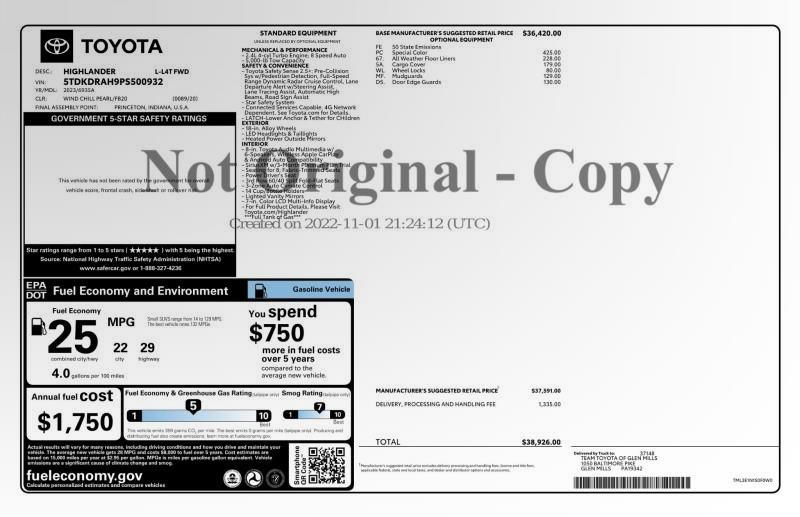 2023 Toyota Highlander L FWD, available for sale in Maple Shade, New Jersey | Car Revolution. Maple Shade, New Jersey 2023 Toyota Highlander L FWD, available for sale in Maple Shade, New Jersey | Car Revolution. Maple Shade, New Jersey