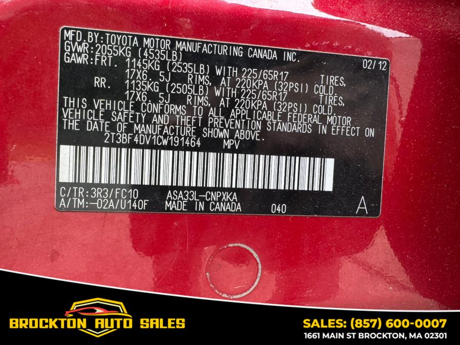 2012 Toyota RAV4 4WD 4dr I4, available for sale in BROCKTON, Massachusetts | Brockton Auto Sales Inc. BROCKTON, Massachusetts 2012 Toyota RAV4 4WD 4dr I4, available for sale in BROCKTON, Massachusetts | Brockton Auto Sales Inc. BROCKTON, Massachusetts