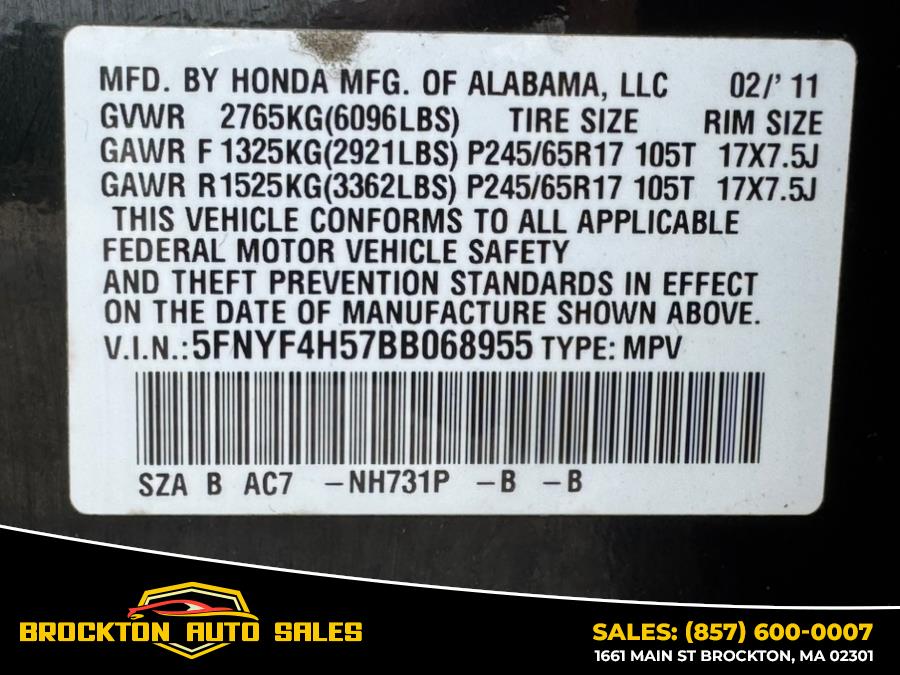 2011 Honda Pilot 4WD 4dr EX-L, available for sale in BROCKTON, Massachusetts | Brockton Auto Sales Inc. BROCKTON, Massachusetts 2011 Honda Pilot 4WD 4dr EX-L, available for sale in BROCKTON, Massachusetts | Brockton Auto Sales Inc. BROCKTON, Massachusetts