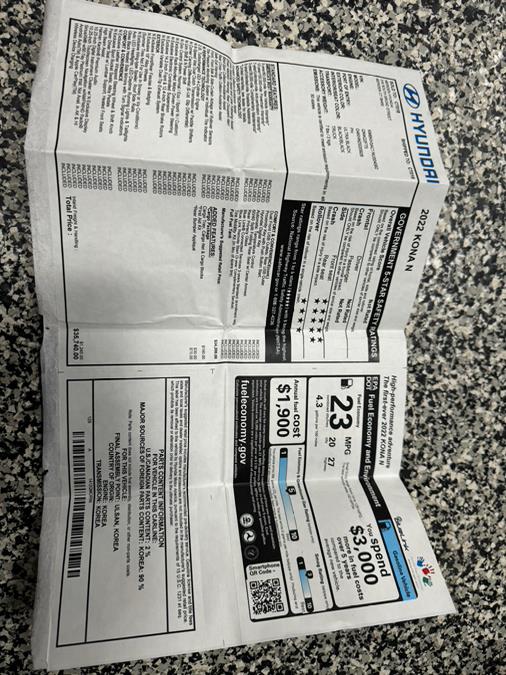 2022 Hyundai Kona N FWD, available for sale in Oxford, Connecticut | Buonauto Enterprises. Oxford, Connecticut 2022 Hyundai Kona N FWD, available for sale in Oxford, Connecticut | Buonauto Enterprises. Oxford, Connecticut