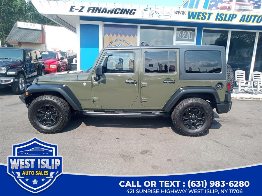 2015 Jeep Wrangler Unlimited 4WD 4dr Willys Wheeler, available for sale in West Islip, New York | West Islip Auto Sales. West Islip, New York 2015 Jeep Wrangler Unlimited 4WD 4dr Willys Wheeler, available for sale in West Islip, New York | West Islip Auto Sales. West Islip, New York
