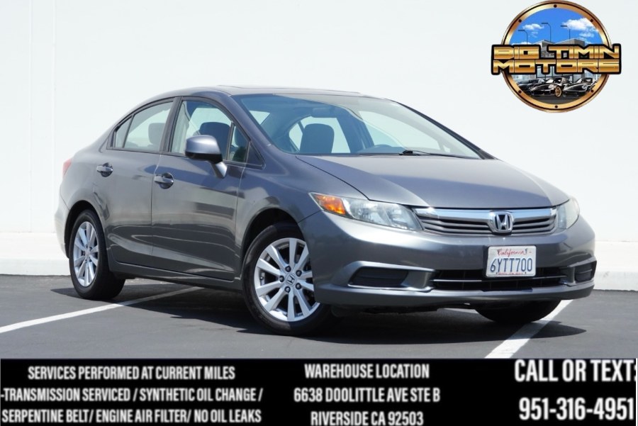 2012 Honda Civic EX SUNROOF/ BLUETOOTH, available for sale in Riverside, California | Big Timin Motors LLC. Riverside, California 2012 Honda Civic EX SUNROOF/ BLUETOOTH, available for sale in Riverside, California | Big Timin Motors LLC. Riverside, California