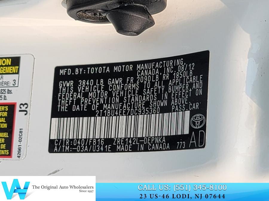 2013 Toyota Corolla 4dr Sdn Auto LE, available for sale in Lodi, New Jersey | AW Auto & Truck Wholesalers, Inc. Lodi, New Jersey 2013 Toyota Corolla 4dr Sdn Auto LE, available for sale in Lodi, New Jersey | AW Auto & Truck Wholesalers, Inc. Lodi, New Jersey