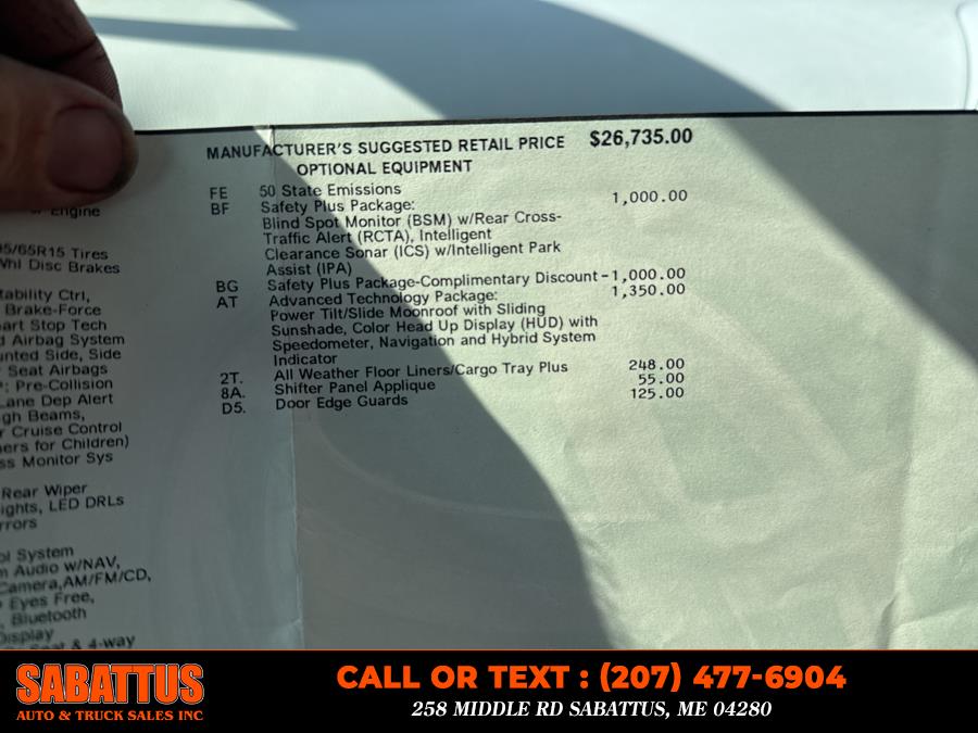 2018 Toyota Prius Four (Natl), available for sale in Sabattus, Maine | Sabattus Auto and Truck Sales Inc. Sabattus, Maine 2018 Toyota Prius Four (Natl), available for sale in Sabattus, Maine | Sabattus Auto and Truck Sales Inc. Sabattus, Maine