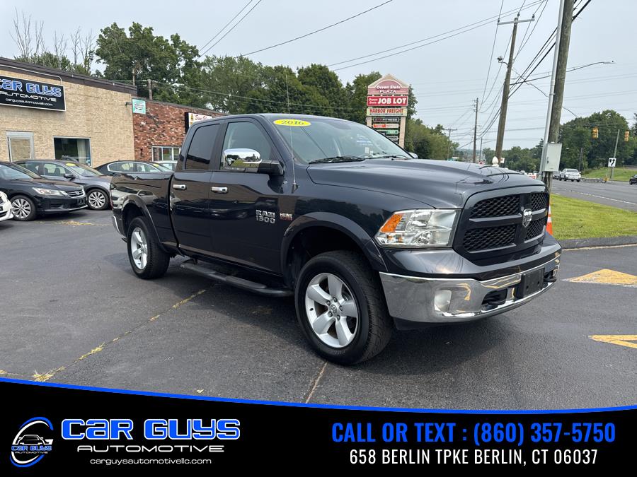 2016 Ram 1500 4WD Quad Cab 140.5" Outdoorsman, available for sale in Berlin, Connecticut | Car Guys Automotive LLC. Berlin, Connecticut 2016 Ram 1500 4WD Quad Cab 140.5" Outdoorsman, available for sale in Berlin, Connecticut | Car Guys Automotive LLC. Berlin, Connecticut
