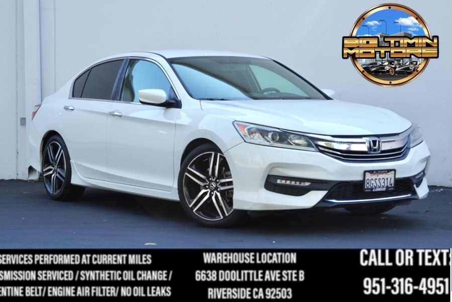 2016 Honda Accord Sedan Sport LEATHER INTERIOR, available for sale in Riverside, California | Big Timin Motors LLC. Riverside, California 2016 Honda Accord Sedan Sport LEATHER INTERIOR, available for sale in Riverside, California | Big Timin Motors LLC. Riverside, California
