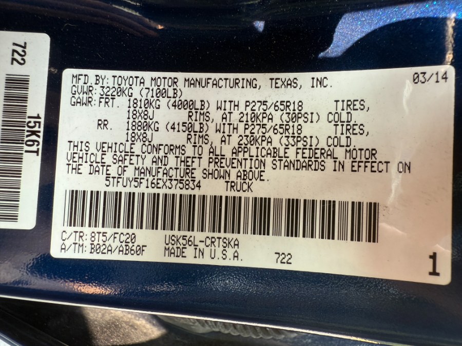 2014 Toyota Tundra 4WD Truck Double Cab 5.7L V8 6-Spd AT SR (Natl), available for sale in Rochester, New York | 5 Star Motor Group. Rochester, New York 2014 Toyota Tundra 4WD Truck Double Cab 5.7L V8 6-Spd AT SR (Natl), available for sale in Rochester, New York | 5 Star Motor Group. Rochester, New York