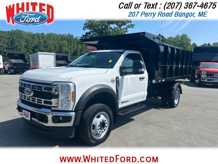 2025 Ford Super Duty F-550 DRW XL 4WD Reg Cab 169" WB 12' S&H Landscape Dump Body, available for sale in Bangor, Maine | Whited Ford. Bangor, Maine 2025 Ford Super Duty F-550 DRW XL 4WD Reg Cab 169" WB 12' S&H Landscape Dump Body, available for sale in Bangor, Maine | Whited Ford. Bangor, Maine
