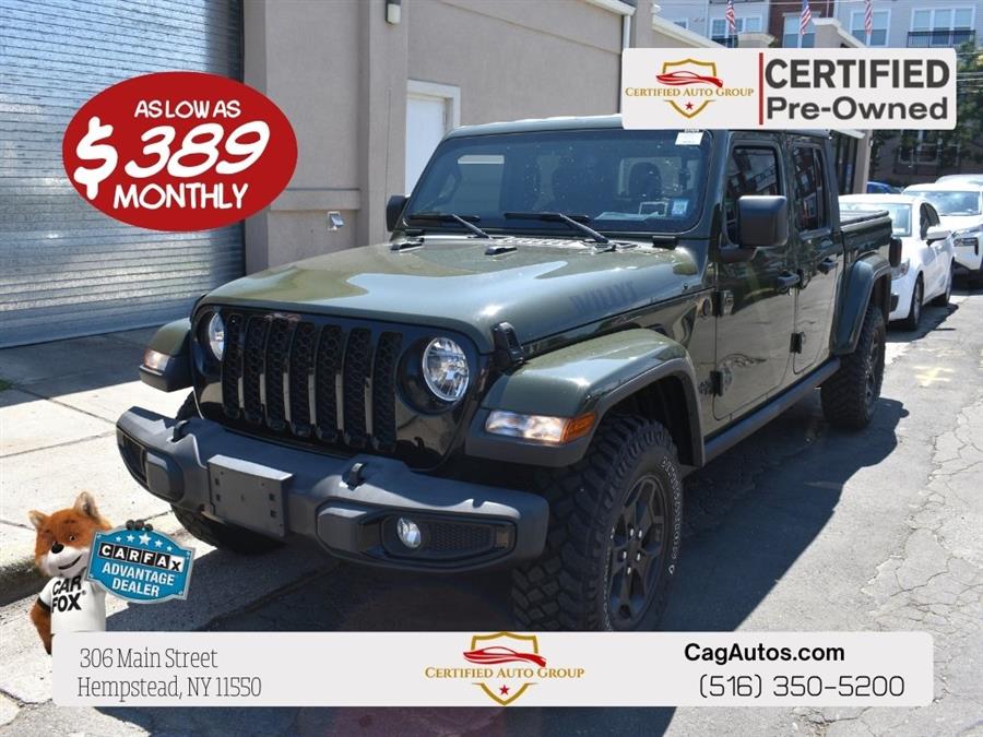2021 Jeep Gladiator Willys, available for sale in Hempstead, New York | Certified Automotive Group. Hempstead, New York 2021 Jeep Gladiator Willys, available for sale in Hempstead, New York | Certified Automotive Group. Hempstead, New York