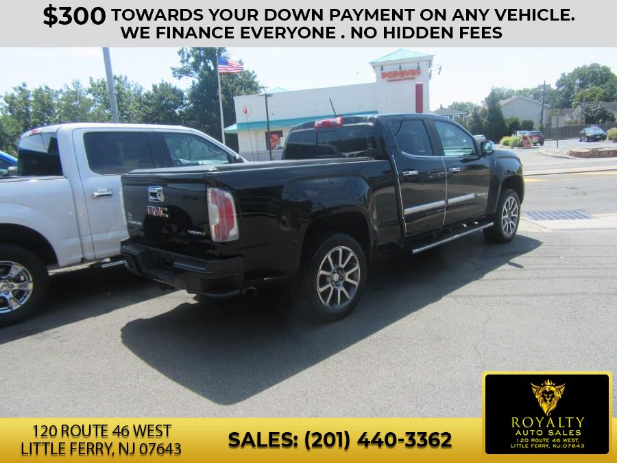 2017 GMC Canyon 4WD Crew Cab 140.5" Denali, available for sale in Little Ferry, New Jersey | Royalty Auto Sales. Little Ferry, New Jersey 2017 GMC Canyon 4WD Crew Cab 140.5" Denali, available for sale in Little Ferry, New Jersey | Royalty Auto Sales. Little Ferry, New Jersey