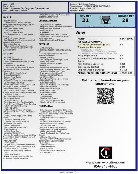 2020 Ram Promaster City Tradesman, available for sale in Maple Shade, New Jersey | Car Revolution. Maple Shade, New Jersey 2020 Ram Promaster City Tradesman, available for sale in Maple Shade, New Jersey | Car Revolution. Maple Shade, New Jersey