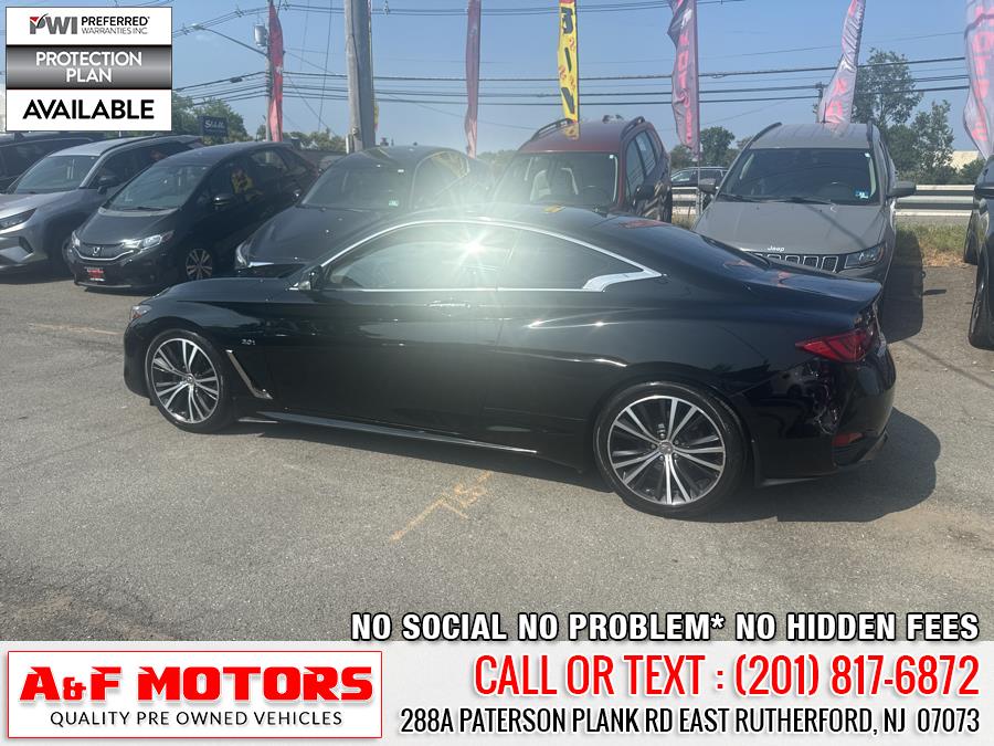 2018 INFINITI Q60 3.0t LUXE RWD, available for sale in East Rutherford, New Jersey | A&F Motors LLC. East Rutherford, New Jersey 2018 INFINITI Q60 3.0t LUXE RWD, available for sale in East Rutherford, New Jersey | A&F Motors LLC. East Rutherford, New Jersey
