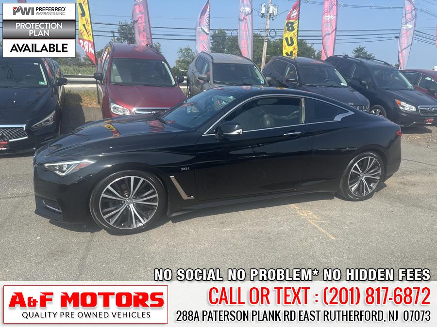 2018 INFINITI Q60 3.0t LUXE RWD, available for sale in East Rutherford, New Jersey | A&F Motors LLC. East Rutherford, New Jersey 2018 INFINITI Q60 3.0t LUXE RWD, available for sale in East Rutherford, New Jersey | A&F Motors LLC. East Rutherford, New Jersey