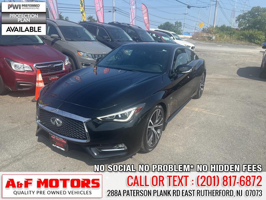 2018 INFINITI Q60 3.0t LUXE RWD, available for sale in East Rutherford, New Jersey | A&F Motors LLC. East Rutherford, New Jersey 2018 INFINITI Q60 3.0t LUXE RWD, available for sale in East Rutherford, New Jersey | A&F Motors LLC. East Rutherford, New Jersey