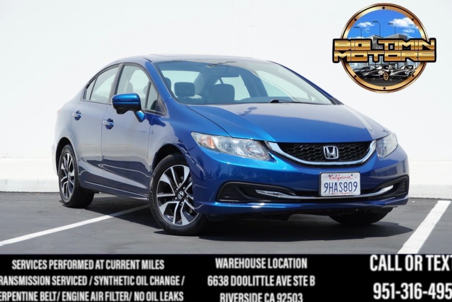 2014 Honda Civic Sedan EX /BLUETOOTH/SUNROOF/ SIDE/ BACK UP CAM, available for sale in Riverside, California | Big Timin Motors LLC. Riverside, California 2014 Honda Civic Sedan EX /BLUETOOTH/SUNROOF/ SIDE/ BACK UP CAM, available for sale in Riverside, California | Big Timin Motors LLC. Riverside, California