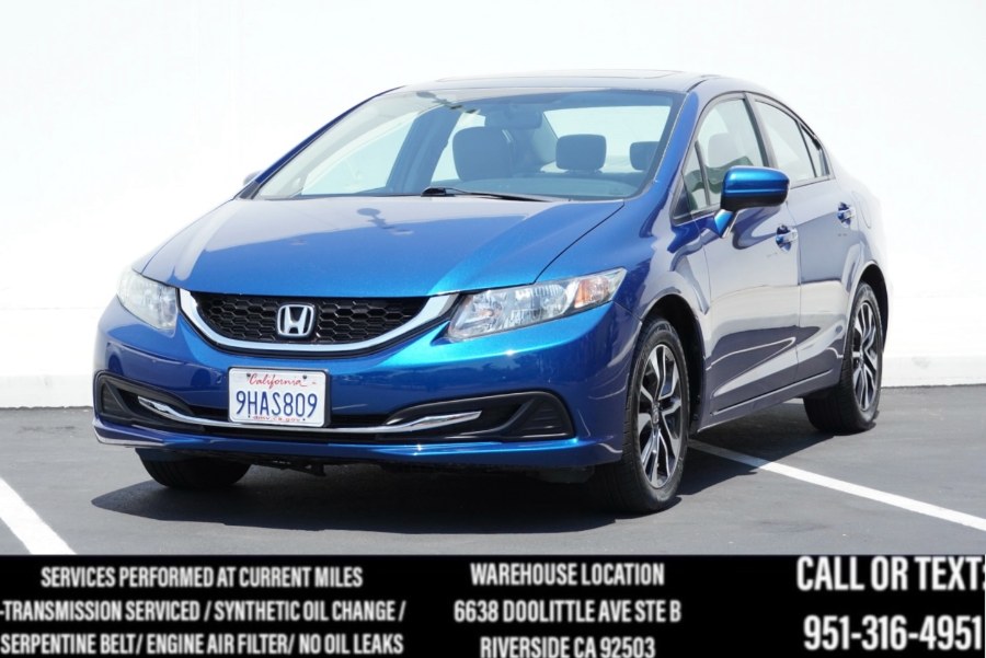 2014 Honda Civic Sedan EX /BLUETOOTH/SUNROOF/ SIDE/ BACK UP CAM, available for sale in Riverside, California | Big Timin Motors LLC. Riverside, California 2014 Honda Civic Sedan EX /BLUETOOTH/SUNROOF/ SIDE/ BACK UP CAM, available for sale in Riverside, California | Big Timin Motors LLC. Riverside, California