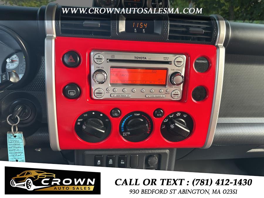 2012 Toyota FJ Cruiser 4WD 4dr Auto (Natl), available for sale in Abington, Massachusetts | Crown Auto Sales. Abington, Massachusetts 2012 Toyota FJ Cruiser 4WD 4dr Auto (Natl), available for sale in Abington, Massachusetts | Crown Auto Sales. Abington, Massachusetts