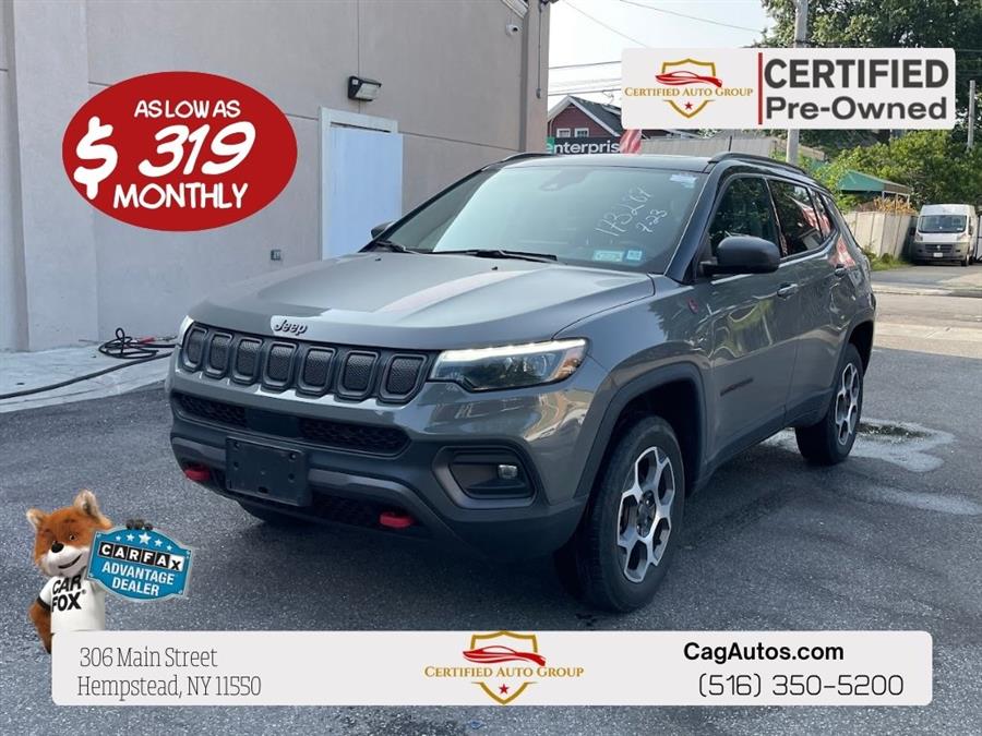 2022 Jeep Compass Trailhawk, available for sale in Hempstead, New York | Certified Auto Group. Hempstead, New York 2022 Jeep Compass Trailhawk, available for sale in Hempstead, New York | Certified Auto Group. Hempstead, New York