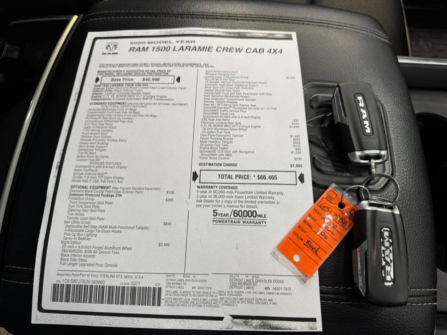 2020 Ram 1500 Laramie 4x4 Crew Cab 5''7" Box, available for sale in Inwood, New York | 5 Towns Drive. Inwood, New York 2020 Ram 1500 Laramie 4x4 Crew Cab 5''7" Box, available for sale in Inwood, New York | 5 Towns Drive. Inwood, New York