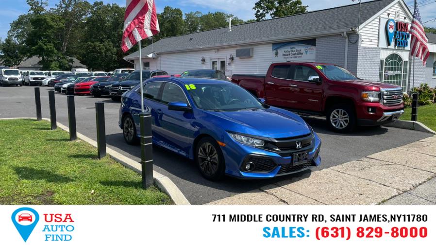 2018 Honda Civic Hatchback EX CVT, available for sale in Saint James, New York | USA Auto Find. Saint James, New York 2018 Honda Civic Hatchback EX CVT, available for sale in Saint James, New York | USA Auto Find. Saint James, New York