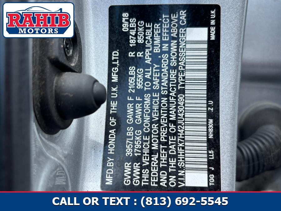 2018 Honda Civic Hatchback Sport CVT, available for sale in Winter Park, Florida | Rahib Motors. Winter Park, Florida 2018 Honda Civic Hatchback Sport CVT, available for sale in Winter Park, Florida | Rahib Motors. Winter Park, Florida
