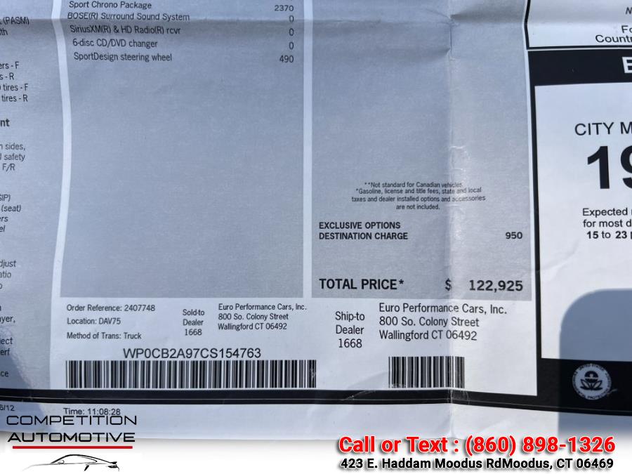 2012 Porsche 911 2dr Cabriolet 991 Carrera S, available for sale in Moodus, Connecticut | Competition Automotive of CT LLC. Moodus, Connecticut 2012 Porsche 911 2dr Cabriolet 991 Carrera S, available for sale in Moodus, Connecticut | Competition Automotive of CT LLC. Moodus, Connecticut