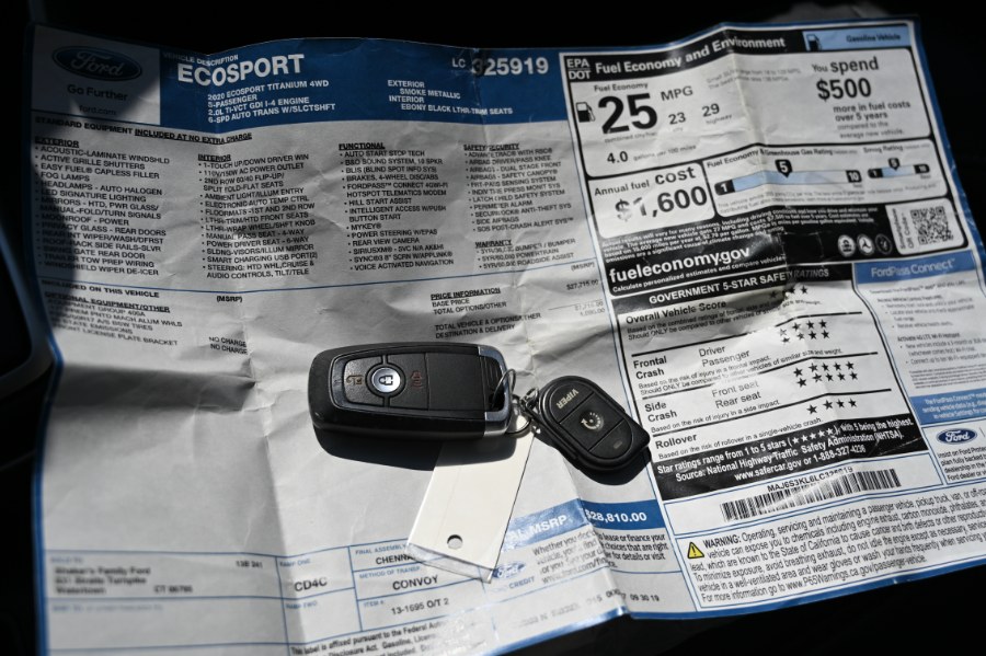 2020 Ford EcoSport Titanium 4WD, available for sale in Waterbury, Connecticut | Highline Car Connection. Waterbury, Connecticut 2020 Ford EcoSport Titanium 4WD, available for sale in Waterbury, Connecticut | Highline Car Connection. Waterbury, Connecticut