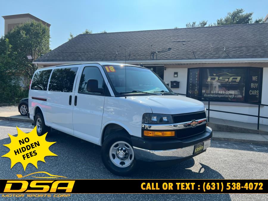 2018 Chevrolet Express Passenger RWD 3500 135" LT, available for sale in Commack, New York | DSA Motor Sports Corp. Commack, New York 2018 Chevrolet Express Passenger RWD 3500 135" LT, available for sale in Commack, New York | DSA Motor Sports Corp. Commack, New York