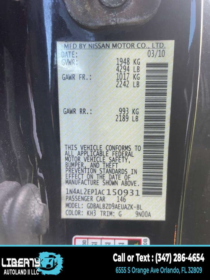 2010 Nissan Altima 2dr Cpe I4 CVT 2.5 S, available for sale in Orlando, Florida | Liberty Autoland II LLC. Orlando, Florida 2010 Nissan Altima 2dr Cpe I4 CVT 2.5 S, available for sale in Orlando, Florida | Liberty Autoland II LLC. Orlando, Florida
