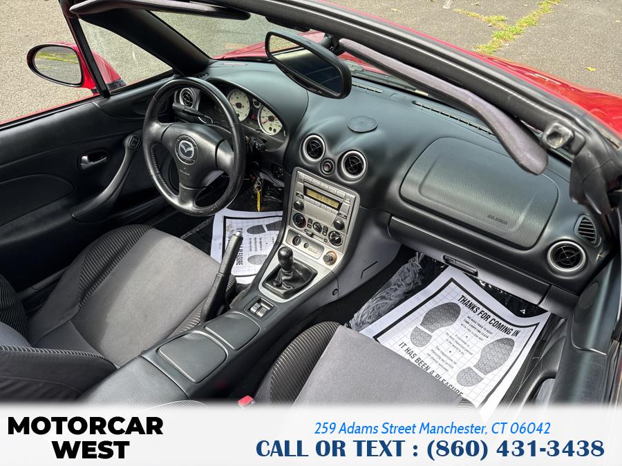 2005 Mazda MX-5 Miata 2dr Conv Cloth 5-Spd Manual, available for sale in Manchester, Connecticut | Motorcar West. Manchester, Connecticut 2005 Mazda MX-5 Miata 2dr Conv Cloth 5-Spd Manual, available for sale in Manchester, Connecticut | Motorcar West. Manchester, Connecticut