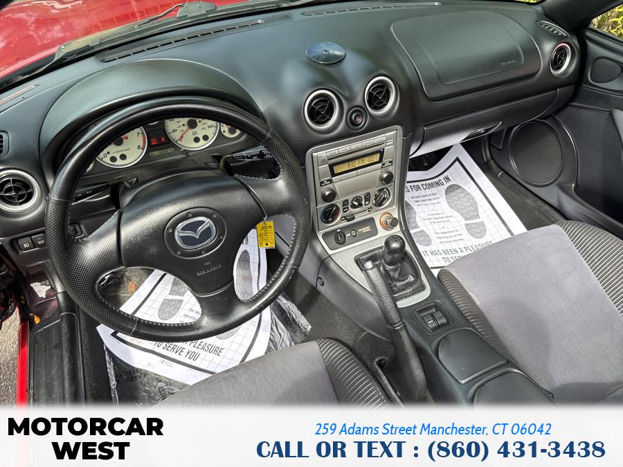 2005 Mazda MX-5 Miata 2dr Conv Cloth 5-Spd Manual, available for sale in Manchester, Connecticut | Motorcar West. Manchester, Connecticut 2005 Mazda MX-5 Miata 2dr Conv Cloth 5-Spd Manual, available for sale in Manchester, Connecticut | Motorcar West. Manchester, Connecticut