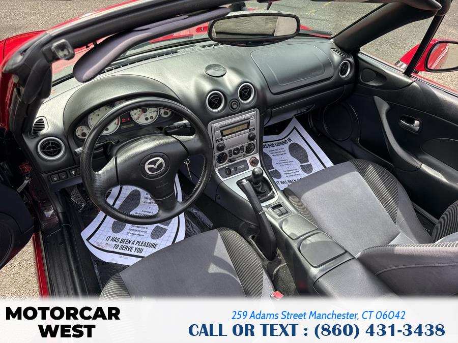 2005 Mazda MX-5 Miata 2dr Conv Cloth 5-Spd Manual, available for sale in Manchester, Connecticut | Motorcar West. Manchester, Connecticut 2005 Mazda MX-5 Miata 2dr Conv Cloth 5-Spd Manual, available for sale in Manchester, Connecticut | Motorcar West. Manchester, Connecticut