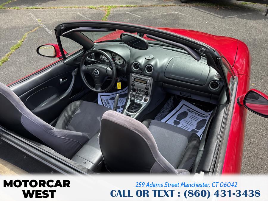 2005 Mazda MX-5 Miata 2dr Conv Cloth 5-Spd Manual, available for sale in Manchester, Connecticut | Motorcar West. Manchester, Connecticut 2005 Mazda MX-5 Miata 2dr Conv Cloth 5-Spd Manual, available for sale in Manchester, Connecticut | Motorcar West. Manchester, Connecticut
