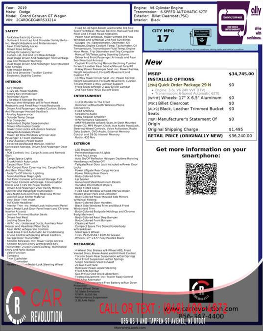 2019 Dodge Grand Caravan GT WAGON, available for sale in Avenel, New Jersey | Car Revolution. Avenel, New Jersey 2019 Dodge Grand Caravan GT WAGON, available for sale in Avenel, New Jersey | Car Revolution. Avenel, New Jersey