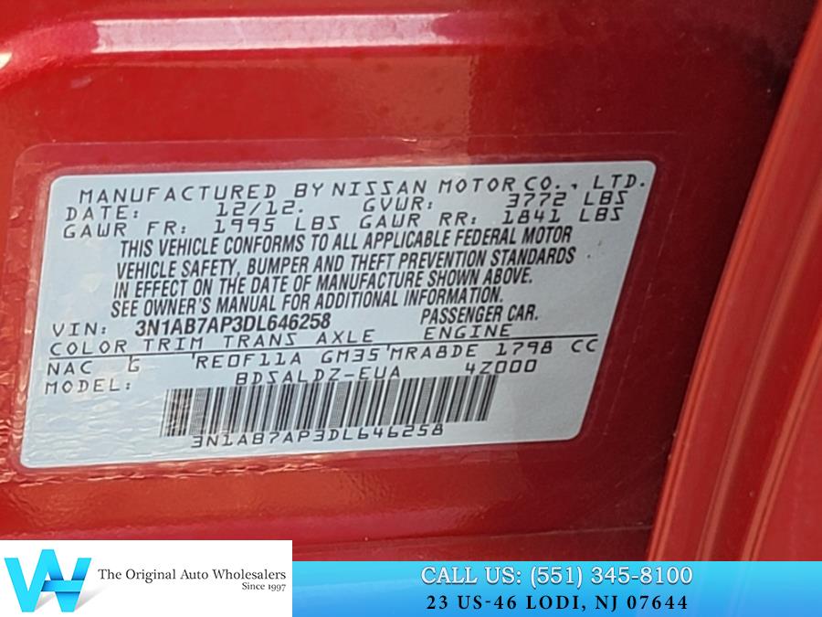 2013 Nissan Sentra 4dr Sdn I4 CVT SV, available for sale in Lodi, New Jersey | AW Auto & Truck Wholesalers, Inc. Lodi, New Jersey 2013 Nissan Sentra 4dr Sdn I4 CVT SV, available for sale in Lodi, New Jersey | AW Auto & Truck Wholesalers, Inc. Lodi, New Jersey