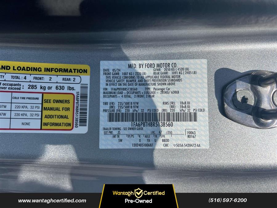 2024 Ford Mustang EcoBoost Fastback, available for sale in Wantagh, New York | Wantagh Certified. Wantagh, New York 2024 Ford Mustang EcoBoost Fastback, available for sale in Wantagh, New York | Wantagh Certified. Wantagh, New York