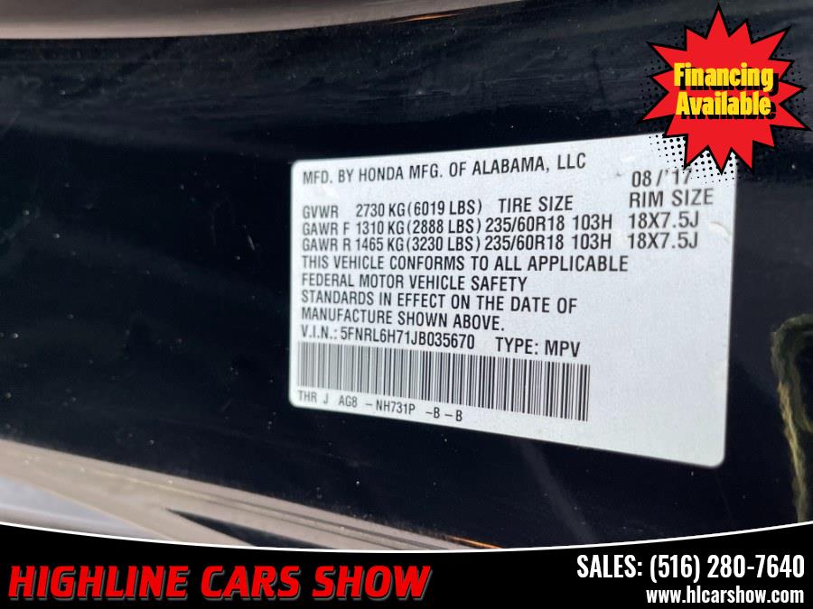 2018 Honda Odyssey EX-L Auto, available for sale in West Hempstead, New York | Highline Cars Show Corp. West Hempstead, New York 2018 Honda Odyssey EX-L Auto, available for sale in West Hempstead, New York | Highline Cars Show Corp. West Hempstead, New York
