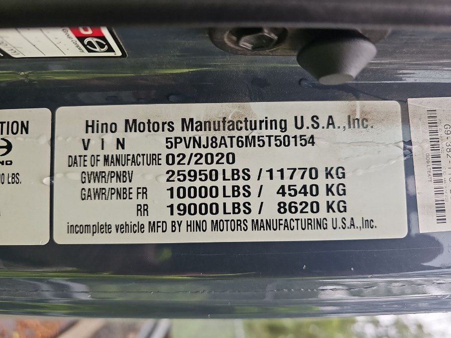 2021 Hino L6 DRY BOX TRUCK + LOW MILE + AIR SUSPENSION + NO CDL, available for sale in South Amboy, New Jersey | NJ Truck Spot. South Amboy, New Jersey 2021 Hino L6 DRY BOX TRUCK + LOW MILE + AIR SUSPENSION + NO CDL, available for sale in South Amboy, New Jersey | NJ Truck Spot. South Amboy, New Jersey