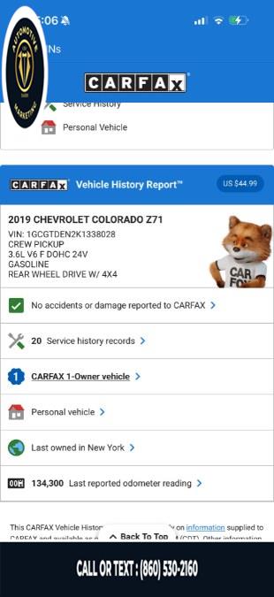 2019 Chevrolet Colorado 4WD Crew Cab 140.5" Z71, available for sale in Online only, Connecticut | CEO DADDY AUTO. Online only, Connecticut 2019 Chevrolet Colorado 4WD Crew Cab 140.5" Z71, available for sale in Online only, Connecticut | CEO DADDY AUTO. Online only, Connecticut