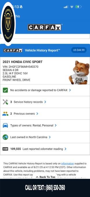 2021 Honda Civic Sedan Sport CVT, available for sale in Online only, Connecticut | CEO DADDY AUTO. Online only, Connecticut 2021 Honda Civic Sedan Sport CVT, available for sale in Online only, Connecticut | CEO DADDY AUTO. Online only, Connecticut