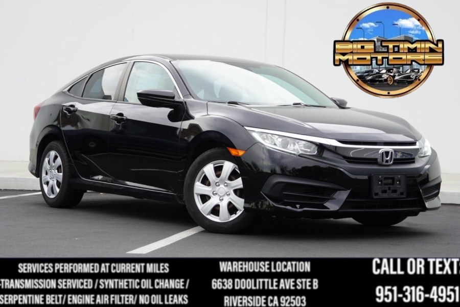 2016 Honda Civic Sedan LX 4dr LX, available for sale in Riverside, California | Big Timin Motors LLC. Riverside, California 2016 Honda Civic Sedan LX 4dr LX, available for sale in Riverside, California | Big Timin Motors LLC. Riverside, California