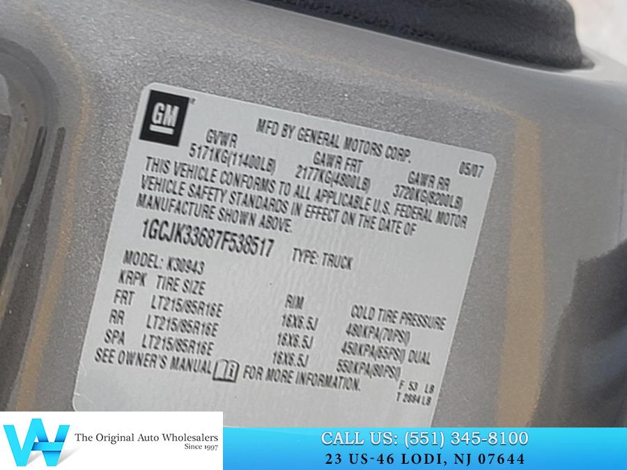 2007 Chevrolet Silverado 3500HD 4WD Crew Cab 167" DRW LT w/1LT, available for sale in Lodi, New Jersey | AW Auto & Truck Wholesalers, Inc. Lodi, New Jersey 2007 Chevrolet Silverado 3500HD 4WD Crew Cab 167" DRW LT w/1LT, available for sale in Lodi, New Jersey | AW Auto & Truck Wholesalers, Inc. Lodi, New Jersey