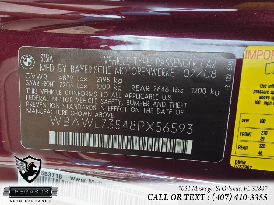 2008 BMW 3 Series 2dr Conv 335i, available for sale in Orlando, Florida | Pegasus Auto Exchange. Orlando, Florida 2008 BMW 3 Series 2dr Conv 335i, available for sale in Orlando, Florida | Pegasus Auto Exchange. Orlando, Florida