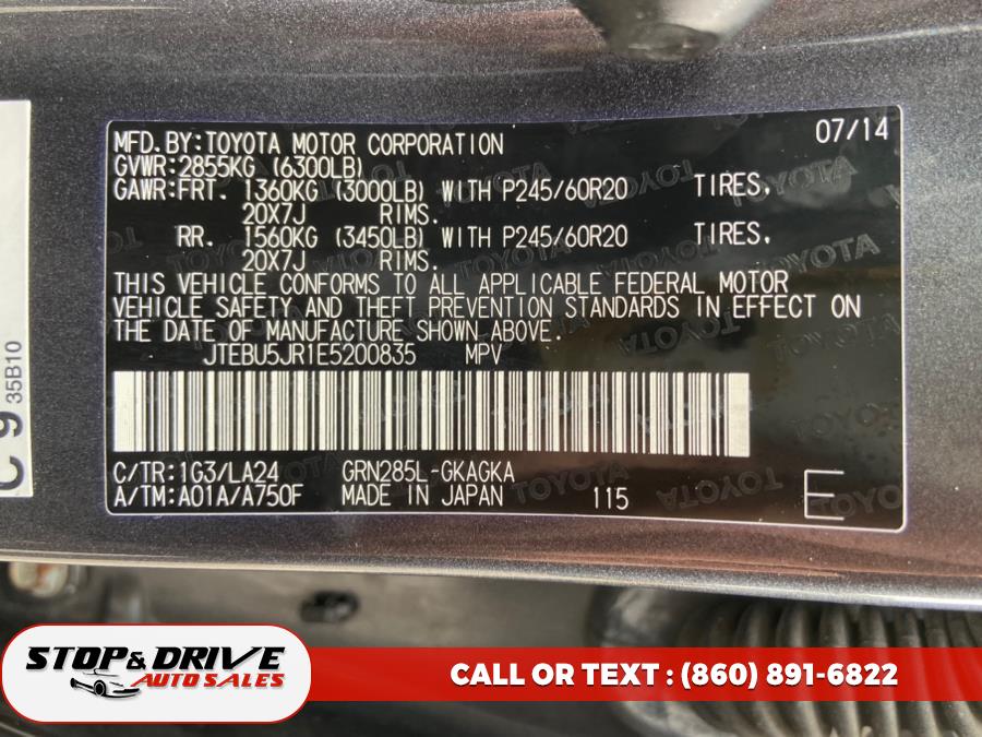 2014 Toyota 4Runner 4WD 4dr V6 Limited (Natl), available for sale in East Windsor, Connecticut | Stop & Drive Auto Sales. East Windsor, Connecticut 2014 Toyota 4Runner 4WD 4dr V6 Limited (Natl), available for sale in East Windsor, Connecticut | Stop & Drive Auto Sales. East Windsor, Connecticut