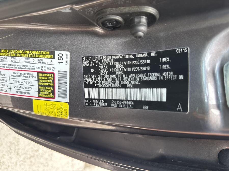 2015 Toyota Sienna 5dr 7-Pass Van XLE Premium AWD, available for sale in Waterbury, Connecticut | National Auto Brokers, Inc.. Waterbury, Connecticut 2015 Toyota Sienna 5dr 7-Pass Van XLE Premium AWD, available for sale in Waterbury, Connecticut | National Auto Brokers, Inc.. Waterbury, Connecticut