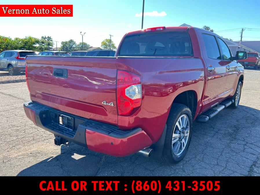2018 Toyota Tundra 4WD Platinum CrewMax 5.5'' Bed 5.7L (Natl), available for sale in Manchester, Connecticut | Vernon Auto Sale & Service. Manchester, Connecticut 2018 Toyota Tundra 4WD Platinum CrewMax 5.5'' Bed 5.7L (Natl), available for sale in Manchester, Connecticut | Vernon Auto Sale & Service. Manchester, Connecticut