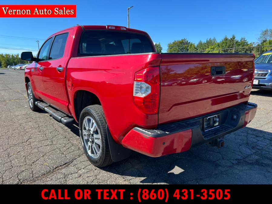 2018 Toyota Tundra 4WD Platinum CrewMax 5.5'' Bed 5.7L (Natl), available for sale in Manchester, Connecticut | Vernon Auto Sale & Service. Manchester, Connecticut 2018 Toyota Tundra 4WD Platinum CrewMax 5.5'' Bed 5.7L (Natl), available for sale in Manchester, Connecticut | Vernon Auto Sale & Service. Manchester, Connecticut